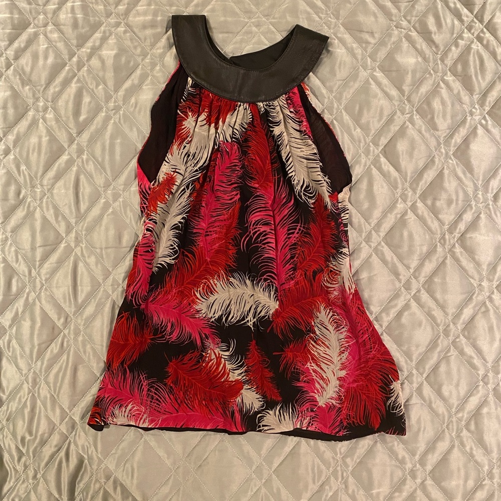 Halter top with feathers